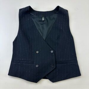 double breasted womens vest Medium pinstripe lined Heritagecore classic
